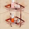 Yuzhu European Style Gold-Plated Bathroom Corner Shelf
