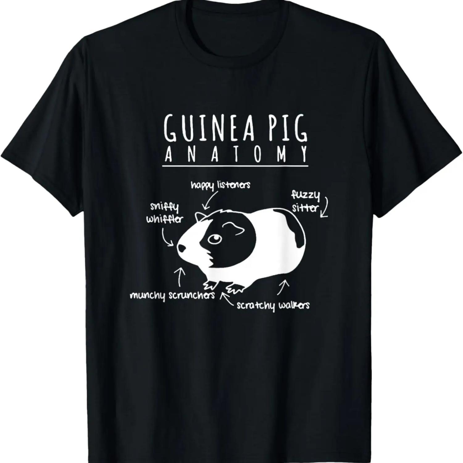 The Anatomy Of A Guinea Pig T-Shirt Shirt S чёрный