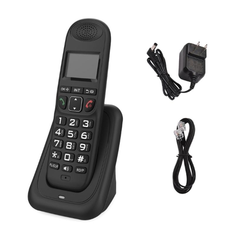 

D1003 Digital Cordless Handheld Phone Large LCD for Business Offices Home Low Radiation Telephones 3Lines Display 1