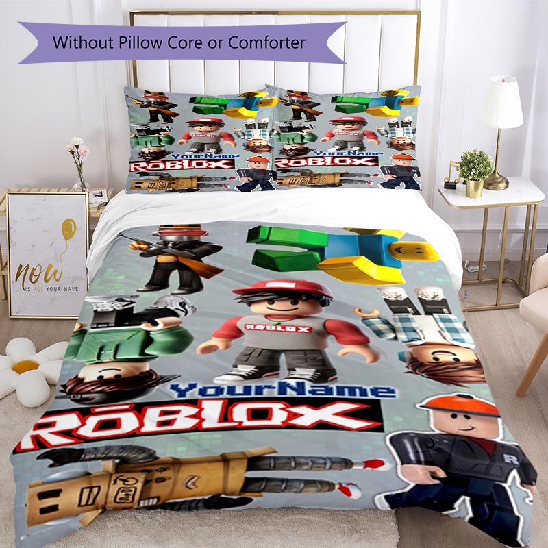 Roblox 261 Customize Your Name Bedding Set Breathable Duvet Cover with Pillowcases Home Decoration Birthday Gift