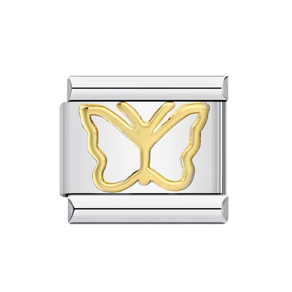 Trendy Italian Charms Bracelet 26 English A-Z Letter Custom Gold Color DIY Jewelry Making Gift Hand Bangle Chain Jewellry