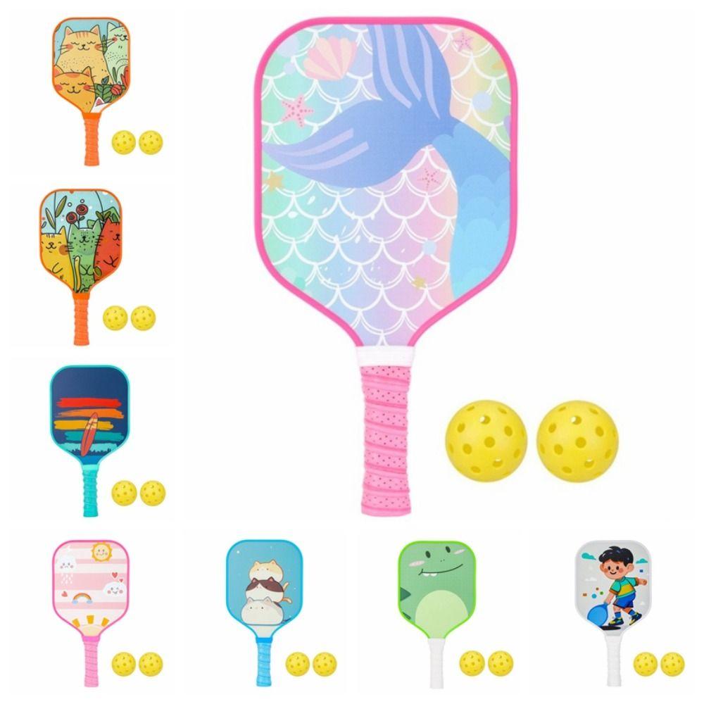 with 2 Pickleballs Pickleball Paddle Set Honeycomb Core Kids Sports Paddle Toys Entertainment