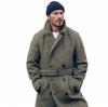 Herren Karriertes Woll-Zweireihiges Mittellanges Sakko - Herbst/Winter Stil