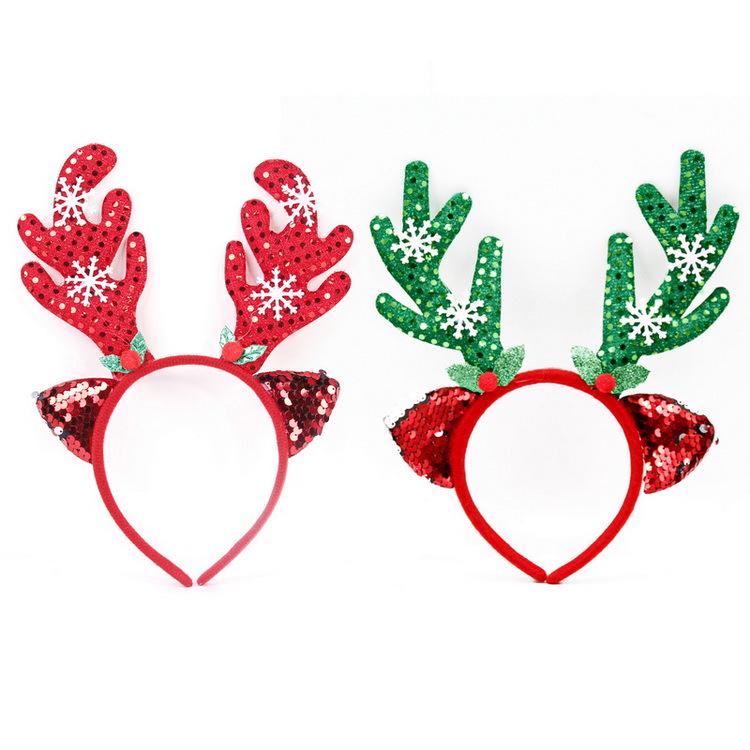 Christmas Antler Headband with Bells for Adults & Children – Festive Holiday Party Accessory