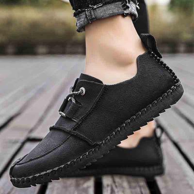 Fashion Lace-Up Loafers Comfortable Office Walking Shoes Non-Slip Business Sneakers for Men Fashion Flats New Men's Dress Casual Shoes