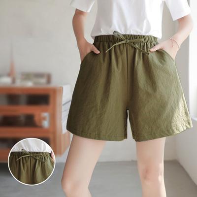Sommer Damen Shorts Elastische Hohe Taille Lose Kordelzug Casual Sport Über Knie Länge Taschen Jogging Homewear Beiläufige Kurze Hosen Pyjama Shorts