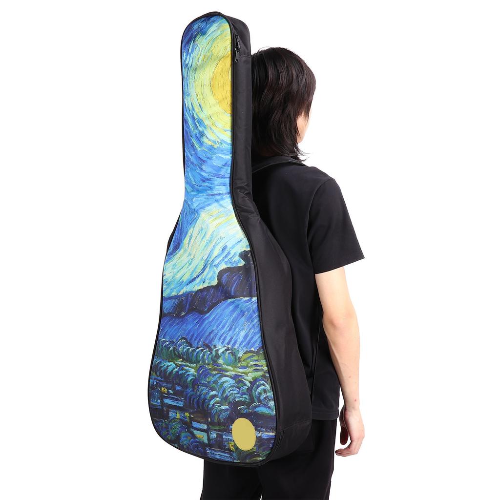 Guitar Backpack Handheld Nylon Thicken Dual Purpose Printed Musical Instrument Storage Bag4041in