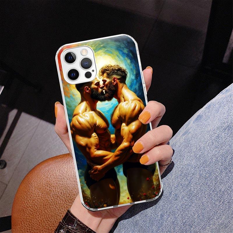 Sexy Muscle Man Gay Fitness Phnoe Case for Iphone 17 Air 16 16E 11 12 13 Mini 14 Plus 15 Pro Max 7 8 + SE 2020 Phone Cover Coque