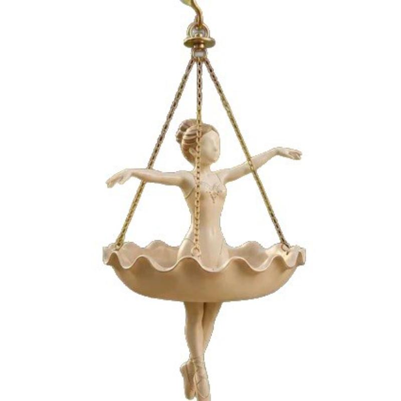 Żywiczna Tancerka Baletowa Wisząca Doniczka Elegancka Figurka Baleriny Ręcznie Rzeźbiona Bajkowy Flower Pot Kapryśny Odporny na UV
