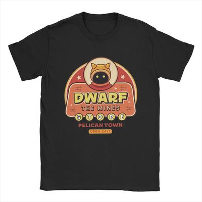 Herren Zwerg Der Minen Händler Stardew Valley T-Shirts Spiel Anime Baumwollkleidung Kurzarm Rundhals T-Shirts Sommer T-Shirts
