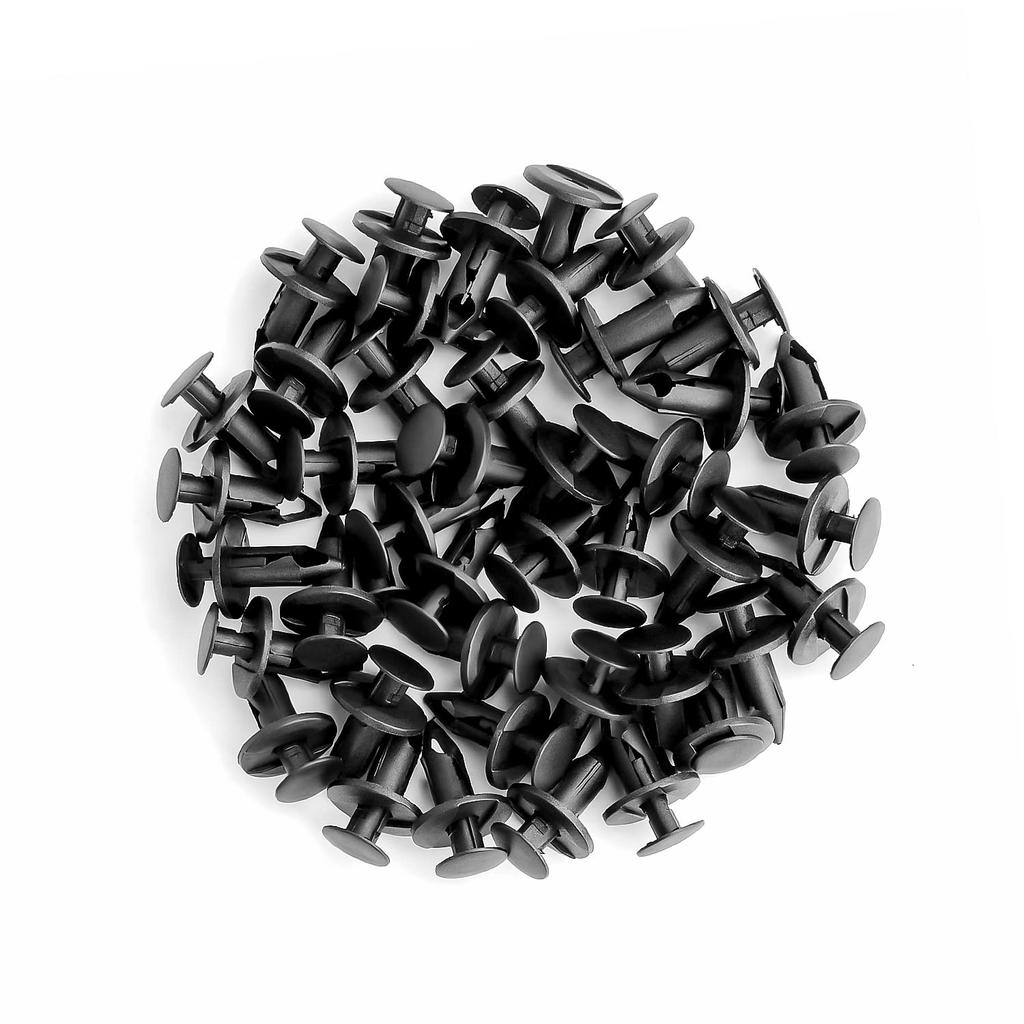 Frokom 100Pcs 8Mm Hole Size Nylon Car Bumper Retainer Clips Push Type UTV ATV Fender Push Clips For Toyota 52161-0 52161-16010,GM 21030249 Ford