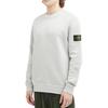 STONE ISLAND Logo Patch Crew Neck Long Sleeve Sweatshirt Men Sweatshirt Gray 811561241-V0160