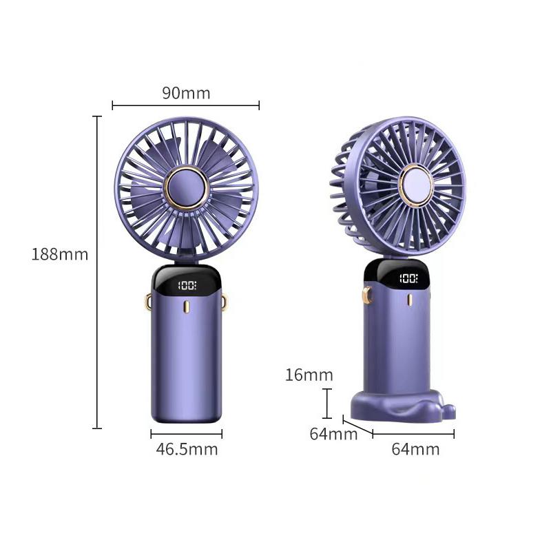 Usb Rechargeable Portable Handheld Fan – Cute Plastic Design, Dual Use (Handheld/Stand), Summer Cooling Fan For Kids & Adults