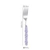 Light luxury Pearl Byen cutlery spoon High appearance level ceramic handle cutlery Steak cutlery Dessert cake fork 1PC
