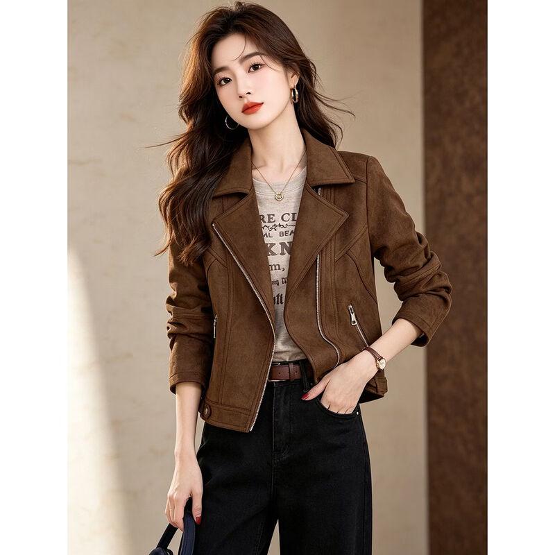 D.F.DEAR Women's Chic Lapel Short Jacket