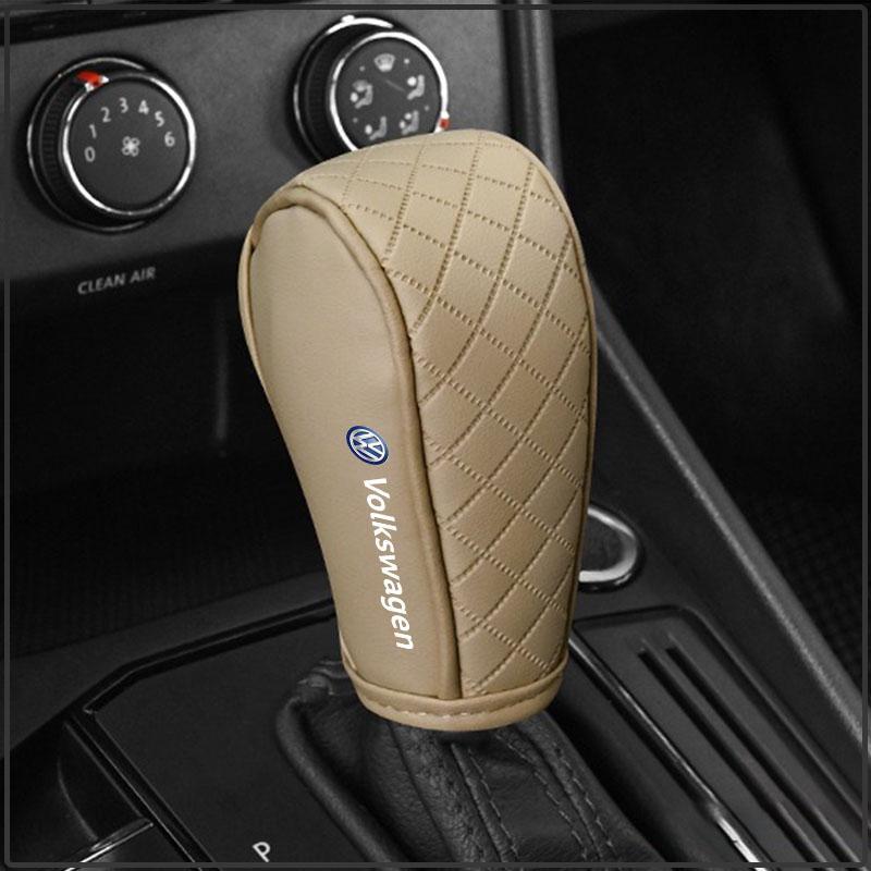 Auto Schalthebelabdeckung PU Leder Schalthebelabdeckung Getriebe Schalthebelknauf Schutz Für Volkswagen Touran Golf-4 5 6 7 Passat Polo MK4 Bora Altea
