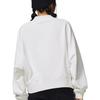 Li Ning Badfive Logo Letter Print Crew Neck Pullover Long Sleeve Sweatshirt Women Sweatshirt Standard-White AWDSC02-1