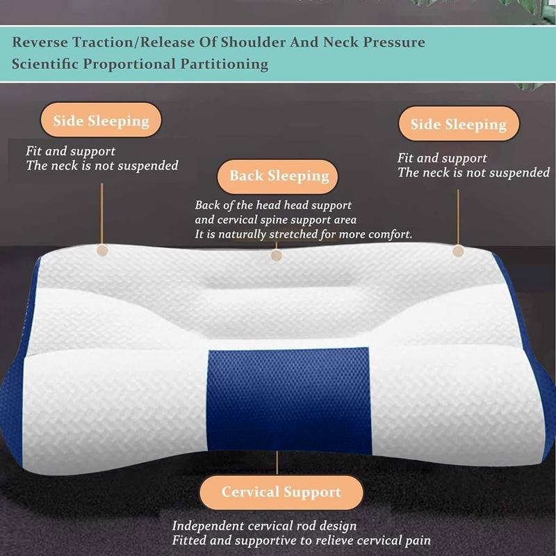 Cervical pillow breathable ergonomic pillow comfortable sleep height adjustable orthopedic cervical pillow suitable for bedroom