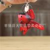 First Layer Cowhide Small Red Fish Car Keychain Small Fish Bag Personalized Pendant Accessories Cute Koi Backpack Accessories