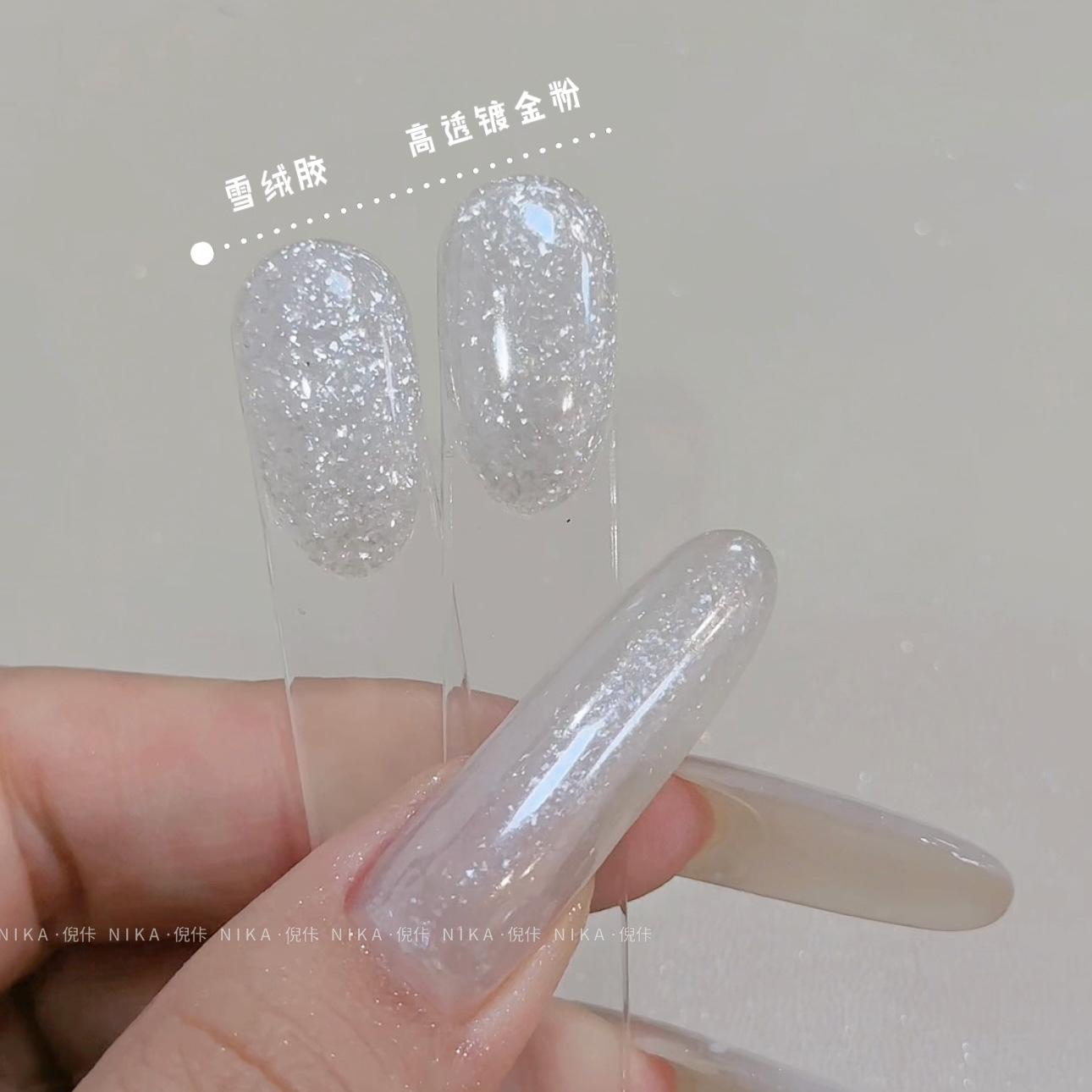 

Cross-Border Snow Fluff Fine Glitter Gel: Versatile Autumn/Winter Nail Art for Salons