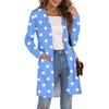 Women's Fashion Casual Comfort Floral Print Mid-Length Cardigan Jacket