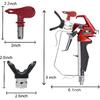 Airless Paint Spray Gun with 517 tip High Pressure 4000 PSI Red Series Airless Sprayer Gun (4 Finger)