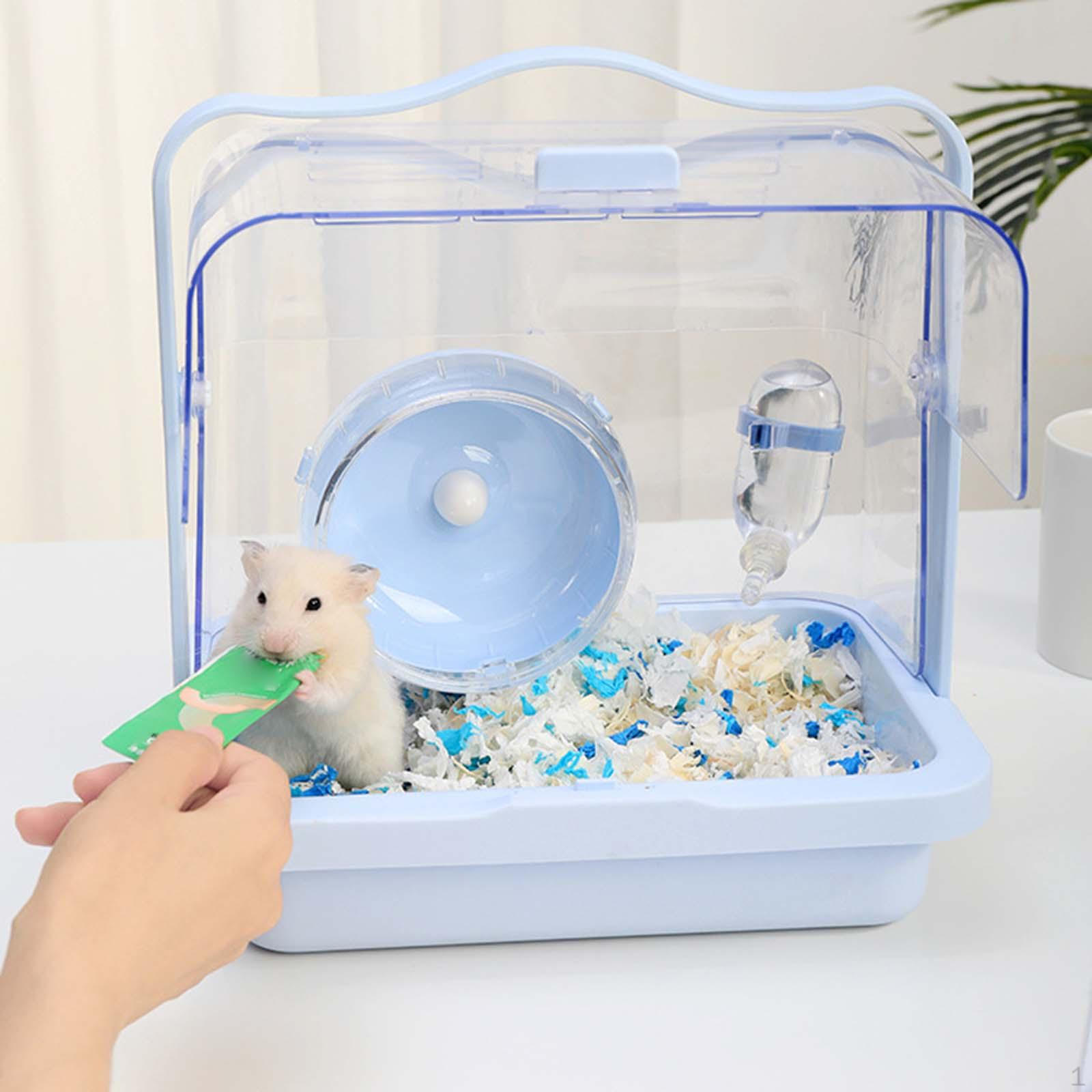 

Compact Hamster Enclosure with Exercise Wheel for Small Animals синій
