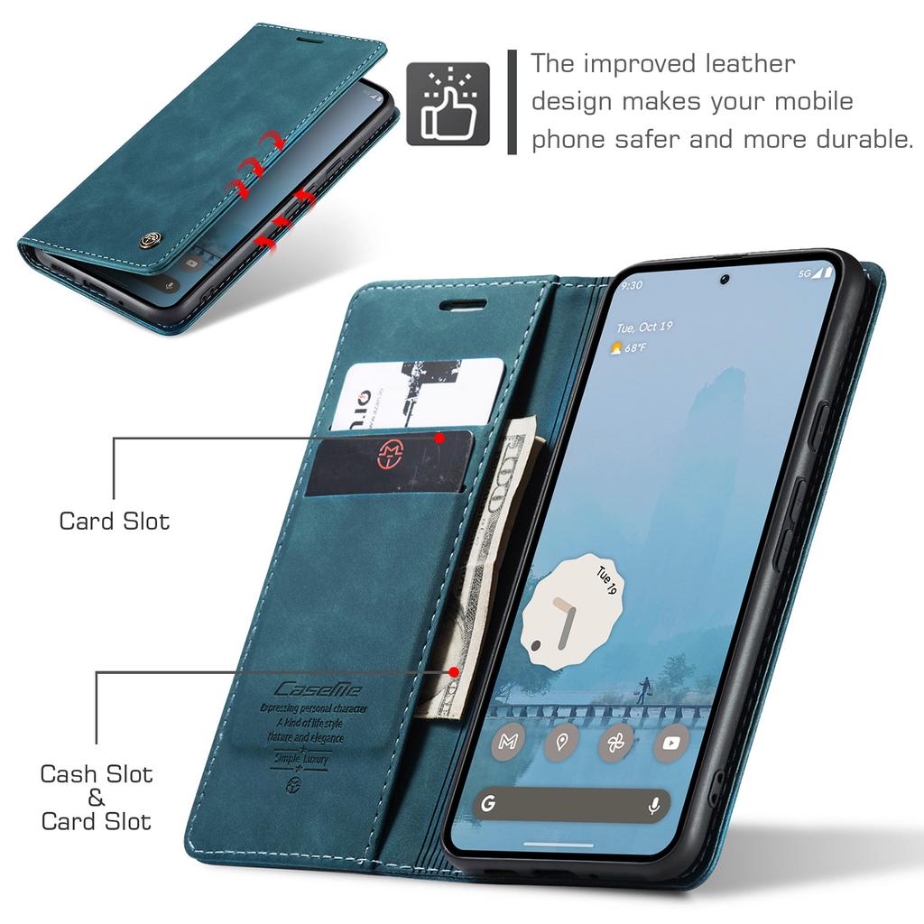 For Google Pixel 10 Pro XL Wallet Case CASEME 013 Series PU Leather Phone Cover Stand