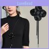 Stylish Adjustable Rose Flower Choker Neck Chain For Women In Black And Coffee Colors