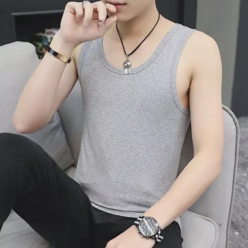 Men's 2025 Ice Silk Sleeveless Sports Vest - Loose Fit Summer T-Shirt Waistcoat