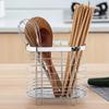 Stainless steel chopstick holder with built in draining system for kitchen use and space saving cutlery storage