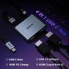 USB C to Dual HDMI Adapter 4K@30Hz, KOZYC USB C Hub Multiport Adapter with 2xHDMI, USB 3.0, 100W PD, Support HDMI Splitter Extended Display