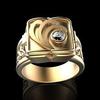 Stylish Men'S Copper Ring Hip Hop Punk, Creative Box Flip Ring