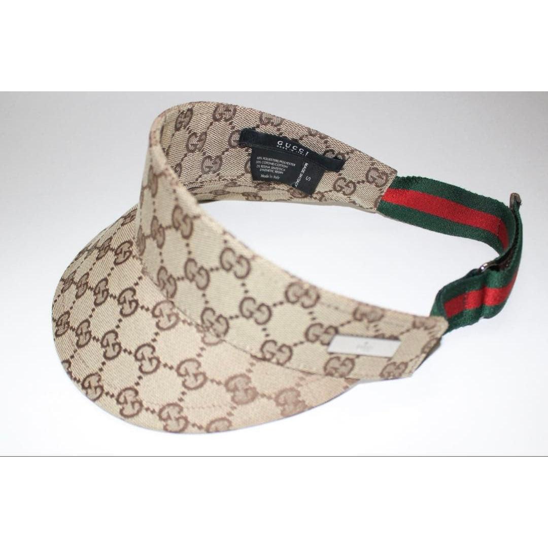 Used GUCCI GG canvas sun visor in good condition
