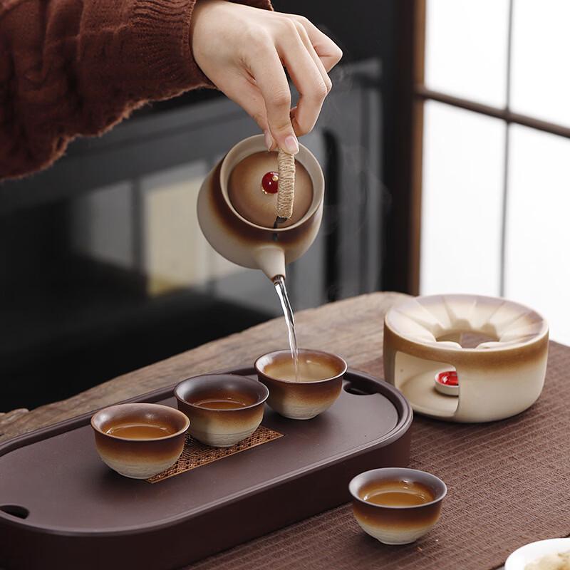 Deou Starlight Wood-Fired Ceramic Tea Set with Stove