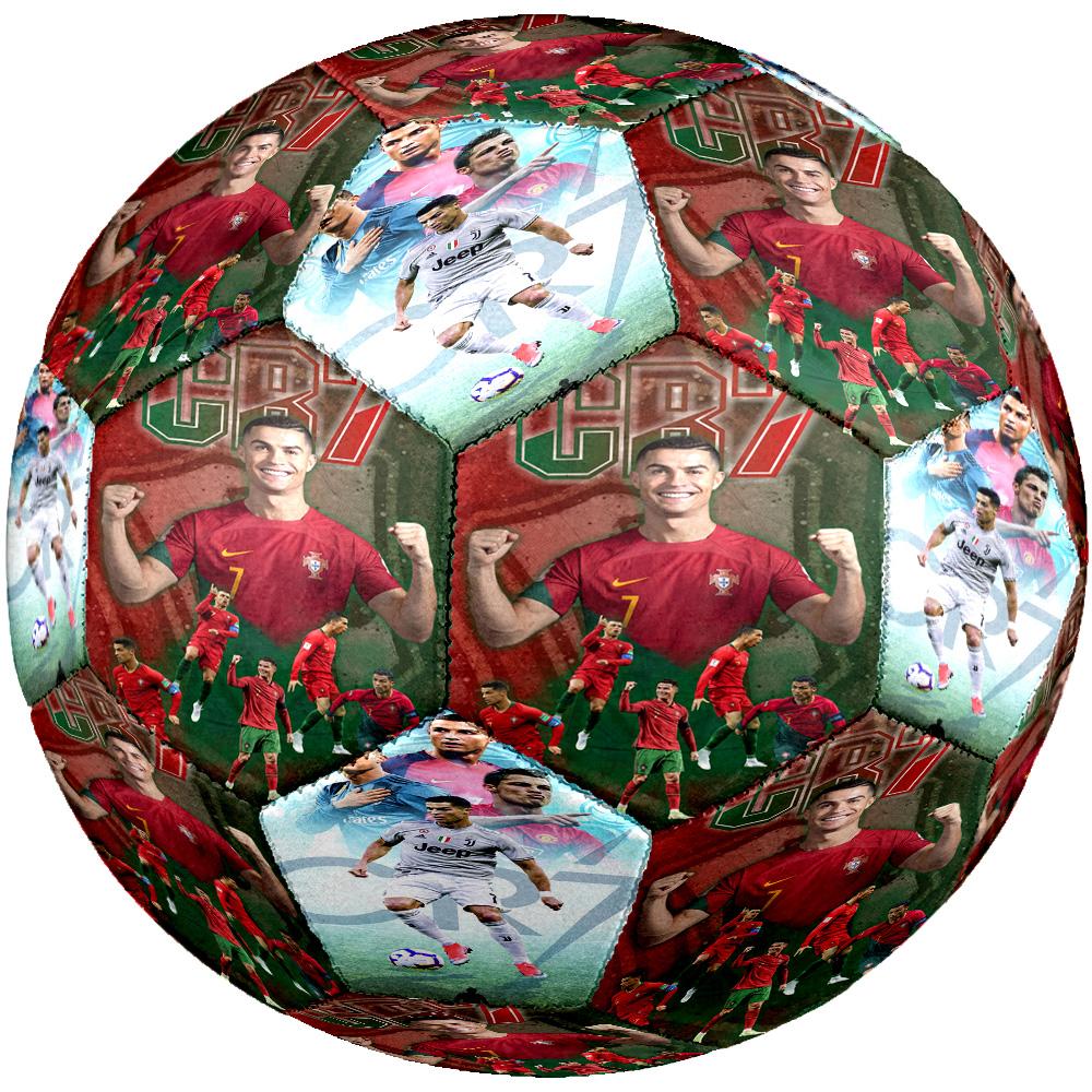 Ronaldo's Hard Work Talent Size 5 Football Machine Sewn Indoor/Outdoor Universal Football Perfect Commemorative Gift for Soccer Lovers