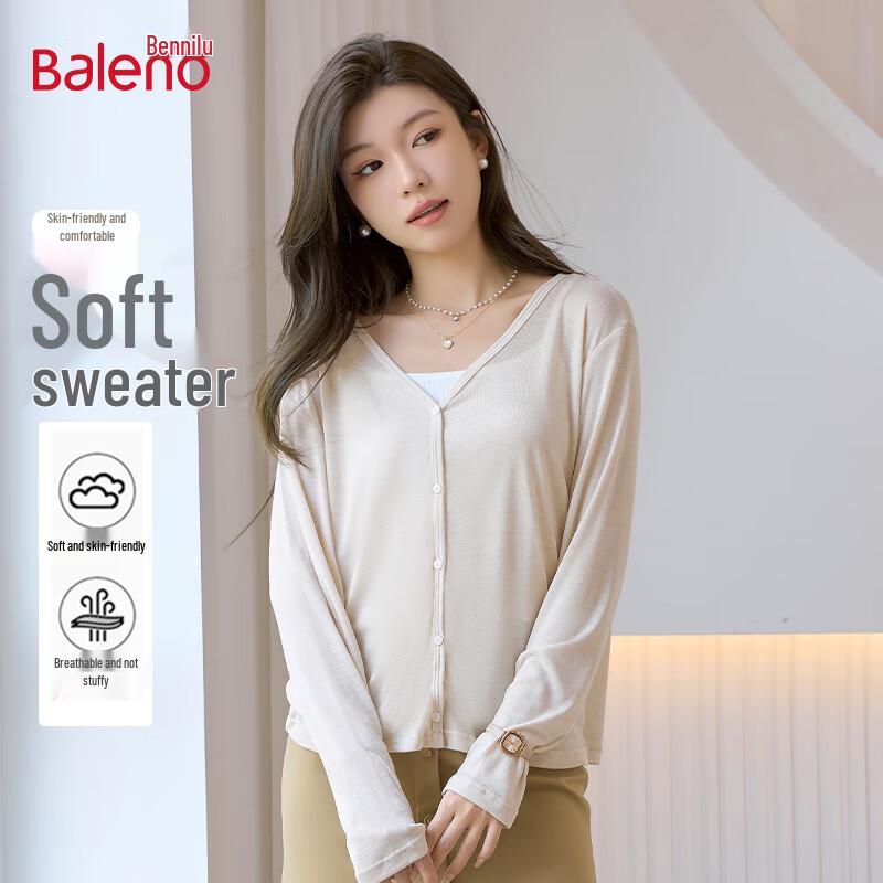 

Женский легкий вязаный кардиган с V-образным вырезом Baleno L