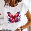 (Asian Size)  Tee Top Short Sleeve T Shirt Flower Sweet 90s Cute Women Clothing Casual Fashion Print Lady Female Graphic T-shirts