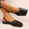 Women Platform Sandals Low Heels Sandals Comfortable Designer Shoes Elegant Square Toe Flat Anti-slip Shoes for Women