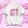 2026 Summer New Crayon Shinchan Pink Dinosaur Cosplay Siblings Print TShirt 100 Pure Cotton Soft Aesthetic Trendy Fashion