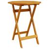 Folding Bistro Set 3 Pcs Brown Solid Acacia Wood