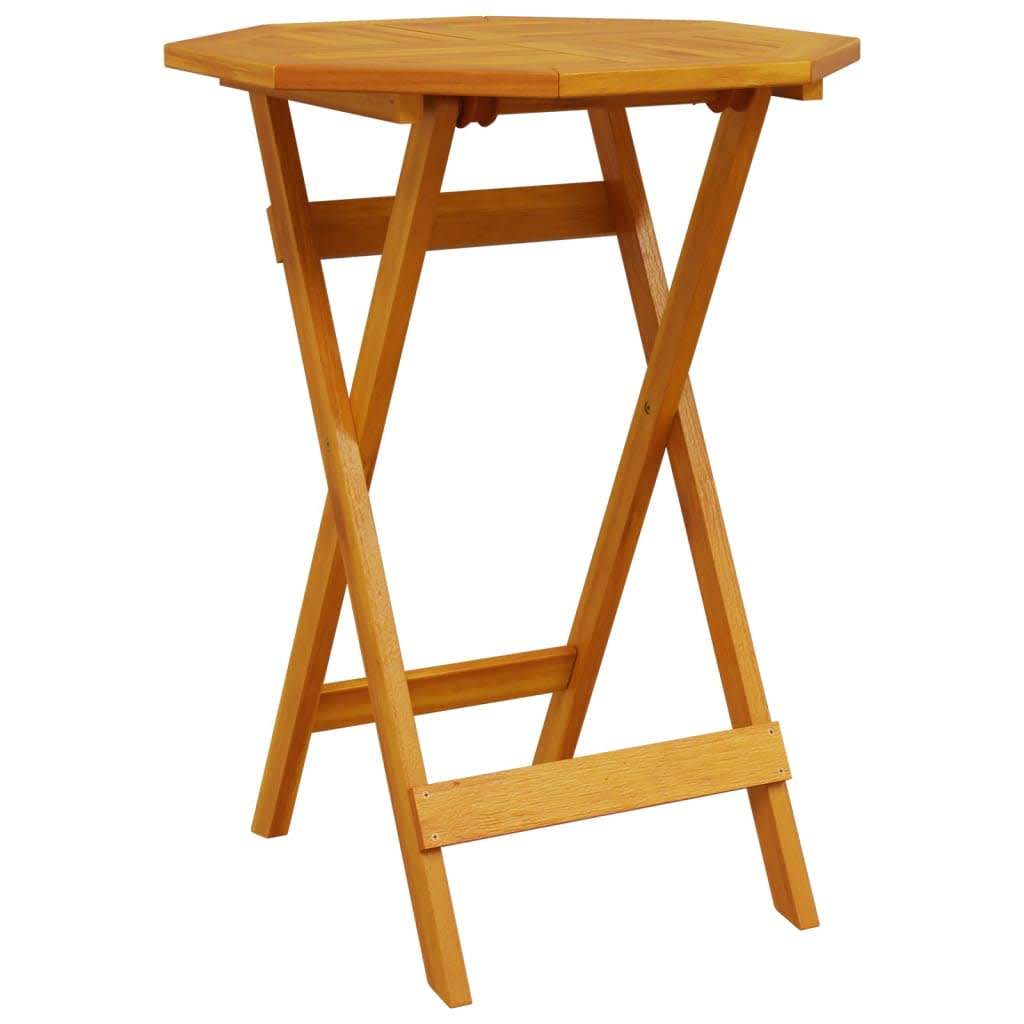 Folding Bistro Set 3 Pcs Brown Solid Acacia Wood
