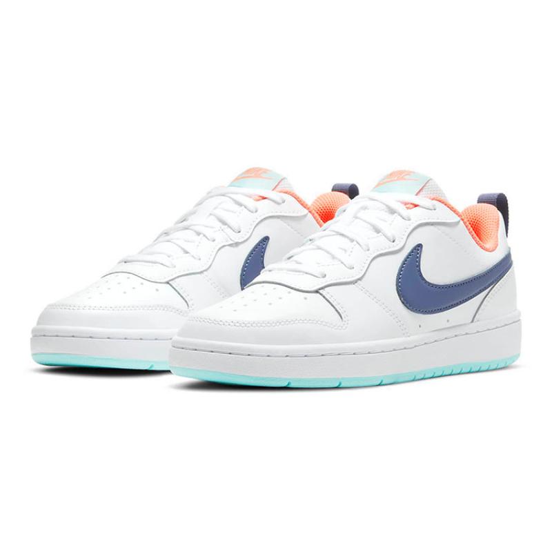 Nike Court Borough Low 2 White Navy GS Sneakers BQ5448-112
