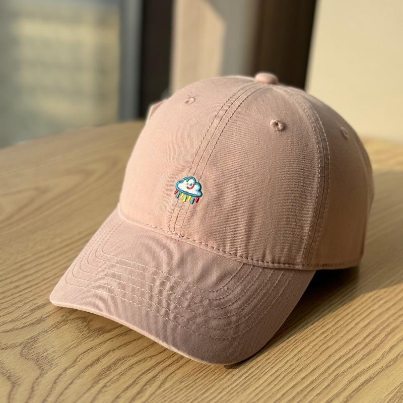 Spring And Summer Small Embroidery Soft Top Baseball Cap Female Big Head Circumference Showing Face Small Wide Brim Cap Male