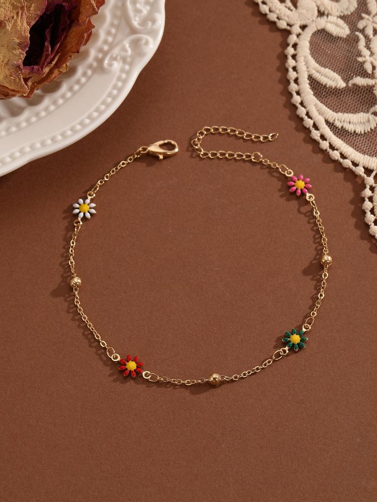 Summer Bohemia Crystal Cubic Zirconia Anklet For Women Girls Ankle Bracelet Leg Chain Beach Party Travel Foot Jewelry