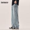 Jean en Denim Homme Mark Fairwhale Lavé Coupe Droite Ample