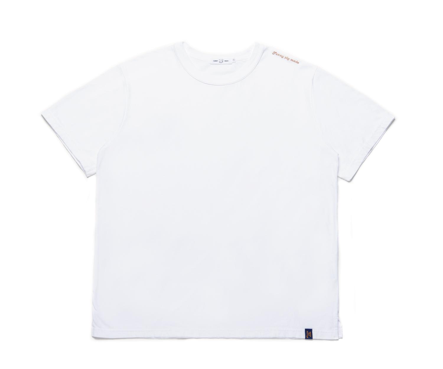 Funny Pig Made Pug Alti Round (White) White/L