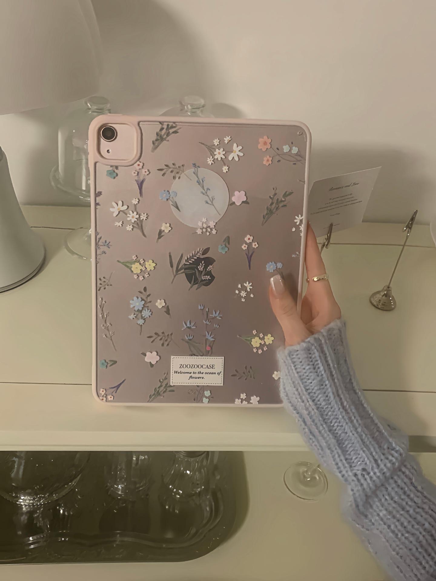 

Pink Floral iPad Pro Tablet Case (2021/2022 Version) iPad Air 6 2024 (11 inches)