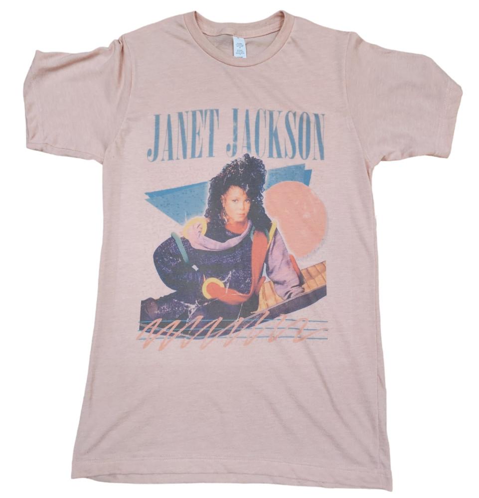 Janet Jackson pink tshirt janet soft style vintage new gift Unisex T-Shirt XXL