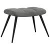Relaxation Armchair with Footstool Dark Grey Velvet